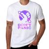Dont Panic Hitchhikers Quote TShirt plain tops cheap stuff funny t shirts for Unisex