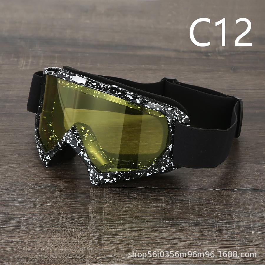 Painted Off-road Motorcycle Goggles, Retro Harley, Locomotive Outdoor Sports Riding Goggles, Ski Eyes