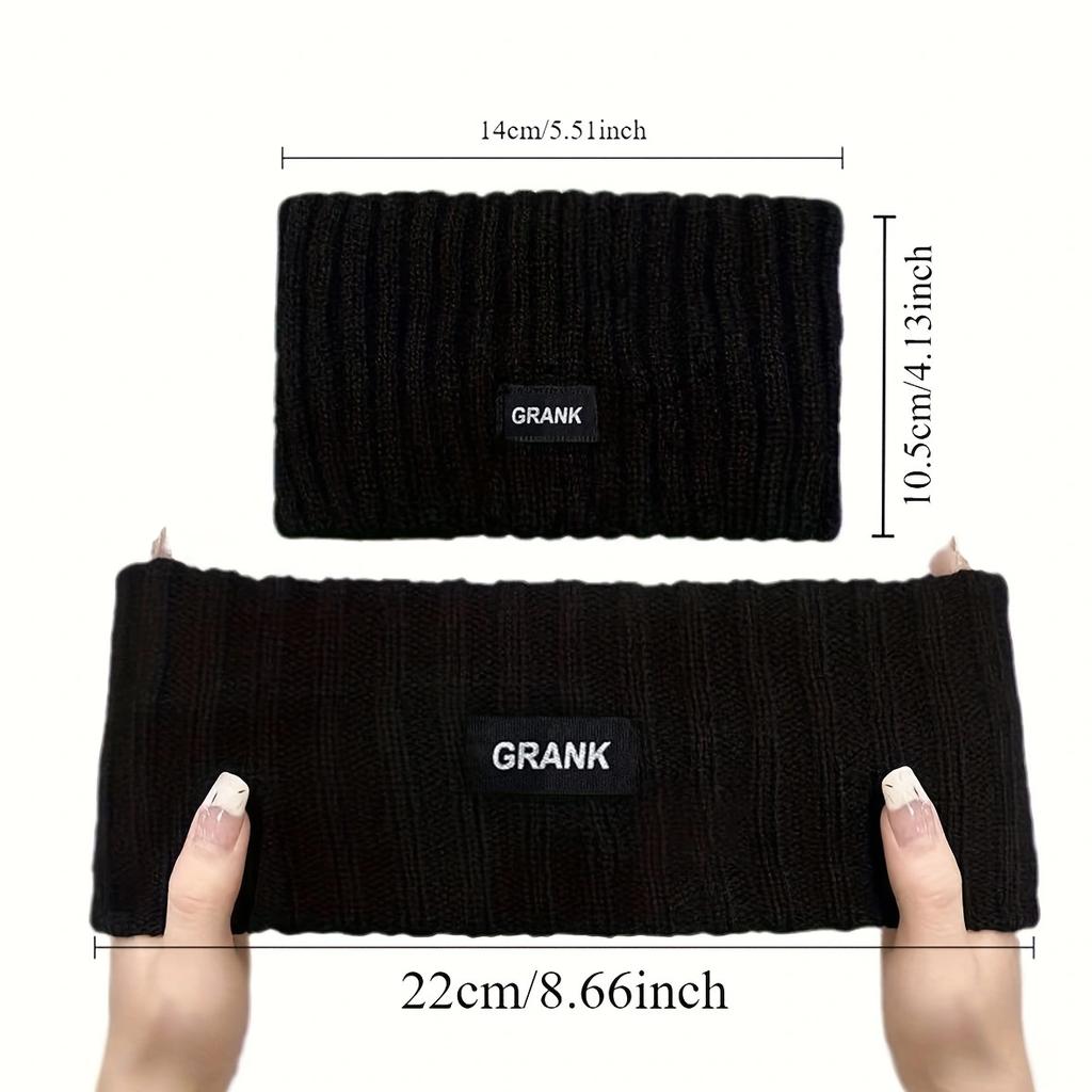 1PC Headband Knitted Women's New Forehead Protection Windproof Plush Wide Edge Headscarf Sports Fashion Headwear SmearHair Hoop