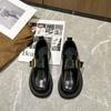 Retro platform loafers women's new spring and autumn Mary Jane shoes thick heel round head versatile fashion British small leather shoes