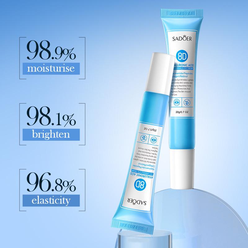 SADOER 8D Kyselina hyaluronová Krém na oči proti vráskám a zpevňující - Hloubkově hydratační a vyživující