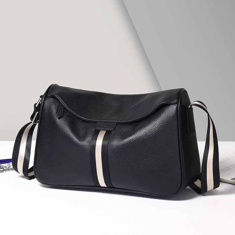 Genuine Leather Waterproof Men's Messenger Bag - Korean Style, Fashionable and Casual, High-End Shoulder Bag