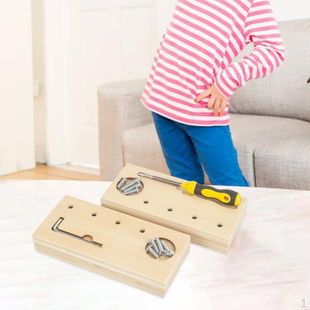 

Монтессори Детские Наборы Болтов и Винтов Отвертка Сенсорные Игрушки Деревянная Развивающая Игрушка Для Малышей Навыки C