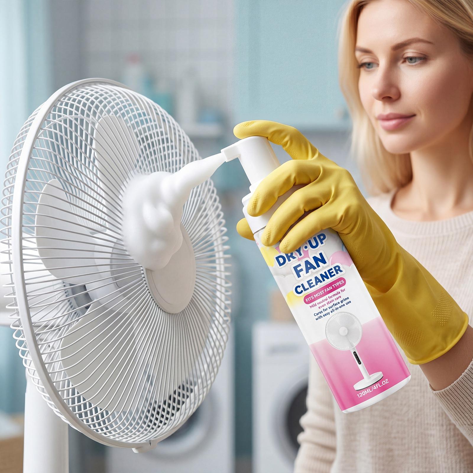 

Dry Up Fan Cleaner Foam Cleaner for Most Fan Types Mild Neutral Formula for Surface Grime Removal Easy All in One Use 120ml One Size рожевий