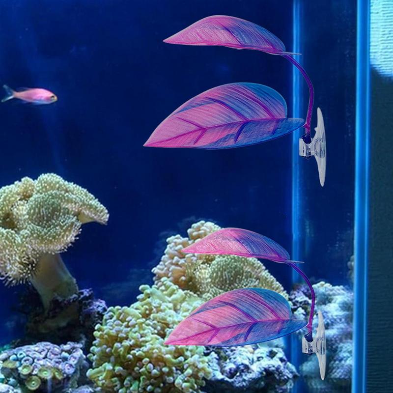 Pets Fish Tank Decor Betta Relax Play Plant Leaf Aquarium Decoration Fish Spawning Ornamental Artificial Leaf Hammock