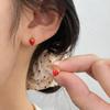 Mini Boucles d'Oreilles Clous Fraise Rouge pour Femmes Minimalisme Tempérament Exquis Brincos Hyperbole Mode Bijoux de Fête