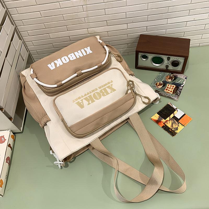 

Высококачественный колледж-стиль, свежая косметичка с надписью, рюкзак большой вместимости для учеников средней школы