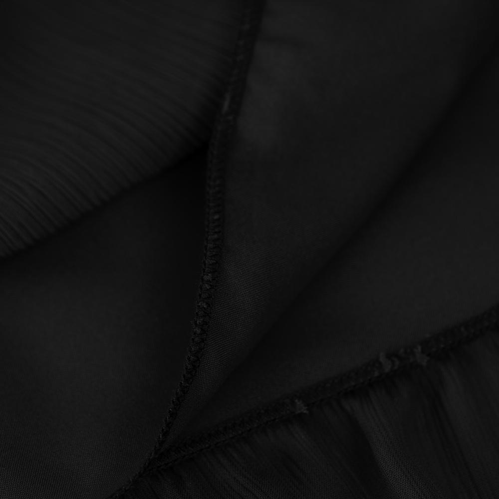 Elegante Vestido Largo para Mujer Cintura Alta Color Sólido Cuello O Manga Larga Otoño Invierno