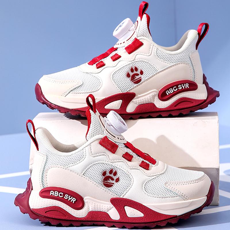 Children Running Shoes Spring Mesh Breathable Outdoor Casual Shoes Fashion Non Slip Wear-resistant Low Top Sports Shoes for Kids
