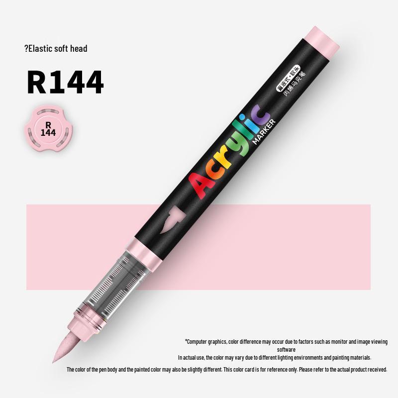 60-Color Soft Tip Liquid Ink Acrylic Marker Set for Primary School Art