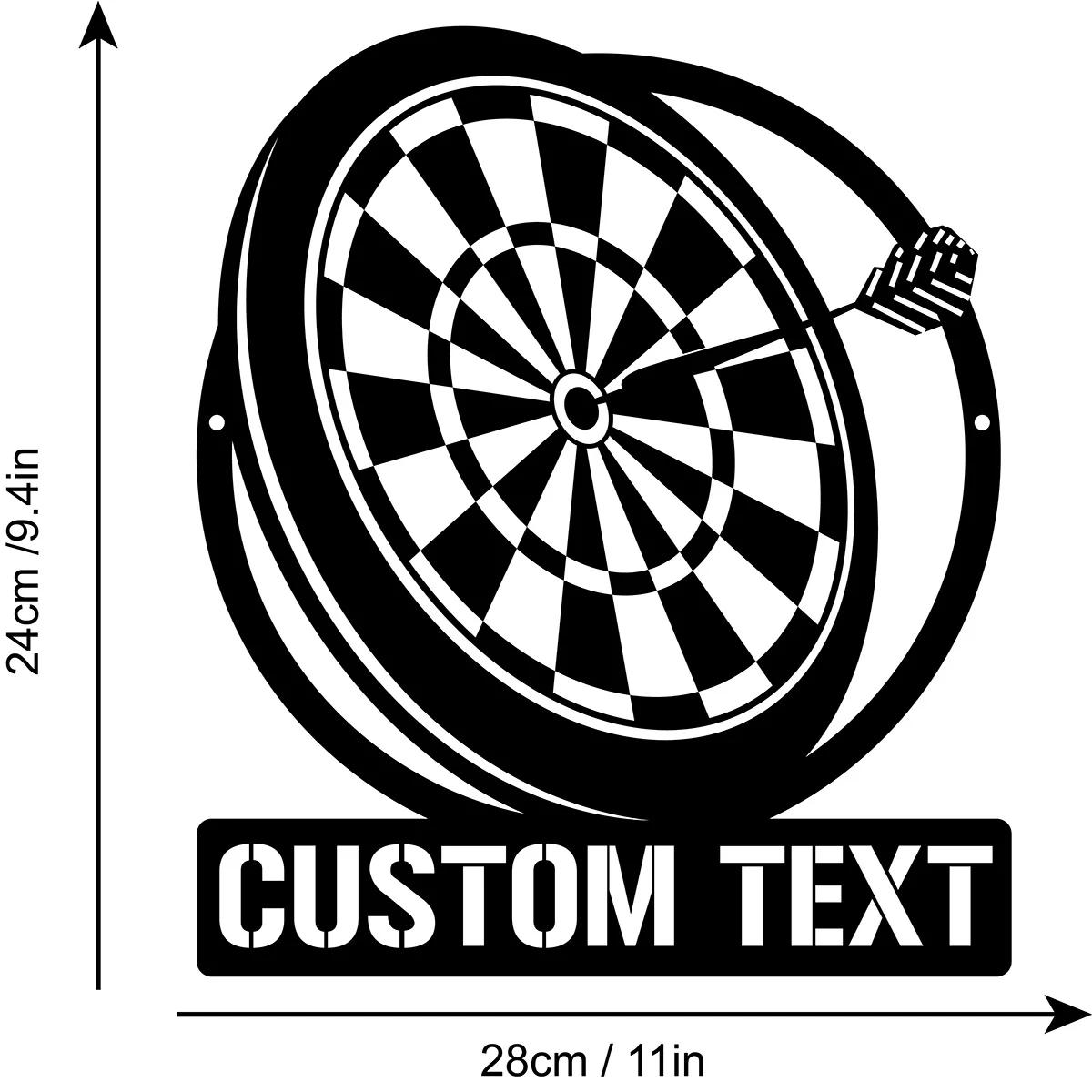 

Darts Metal Wall Art, Personalized Player Tin Sign, Man Cave Pub Decor, Dartboard Gift, 180 Score