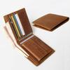 Crazy Horse Leather Mens Wallet Coin Pocket and Card Holder Male Genuine Leather Cowhide Men Moneybag