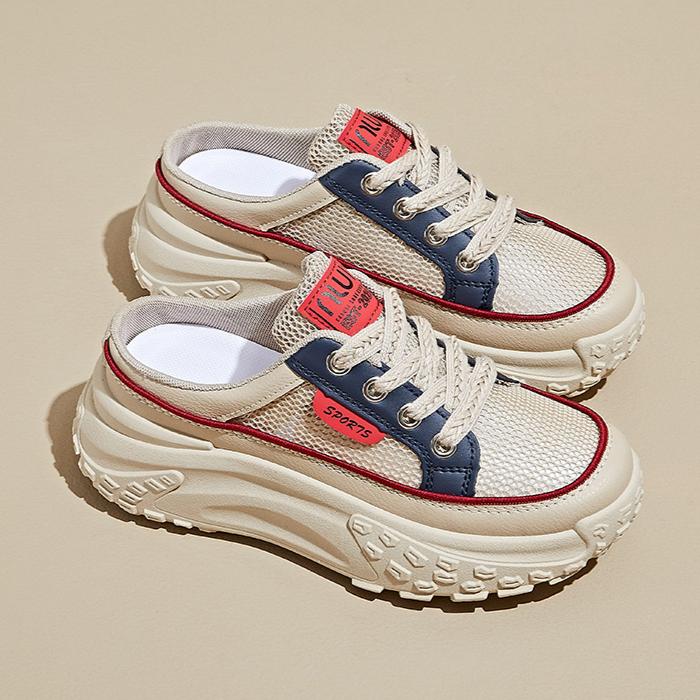 

Летний полукомплект белой обуви для студентов для увеличения роста, дышащие кеды для отдыха 40 синий