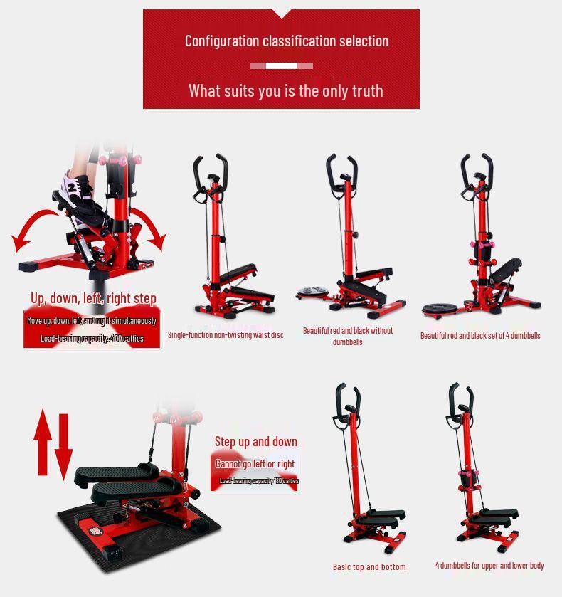 Multifunctional Silent Stepper with Twist Waist and Pull Rope