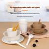 Biodegradable Rice Husk Tableware Set: Bowl & Plate - Ideal for Picnics, Weddings, Banquets.