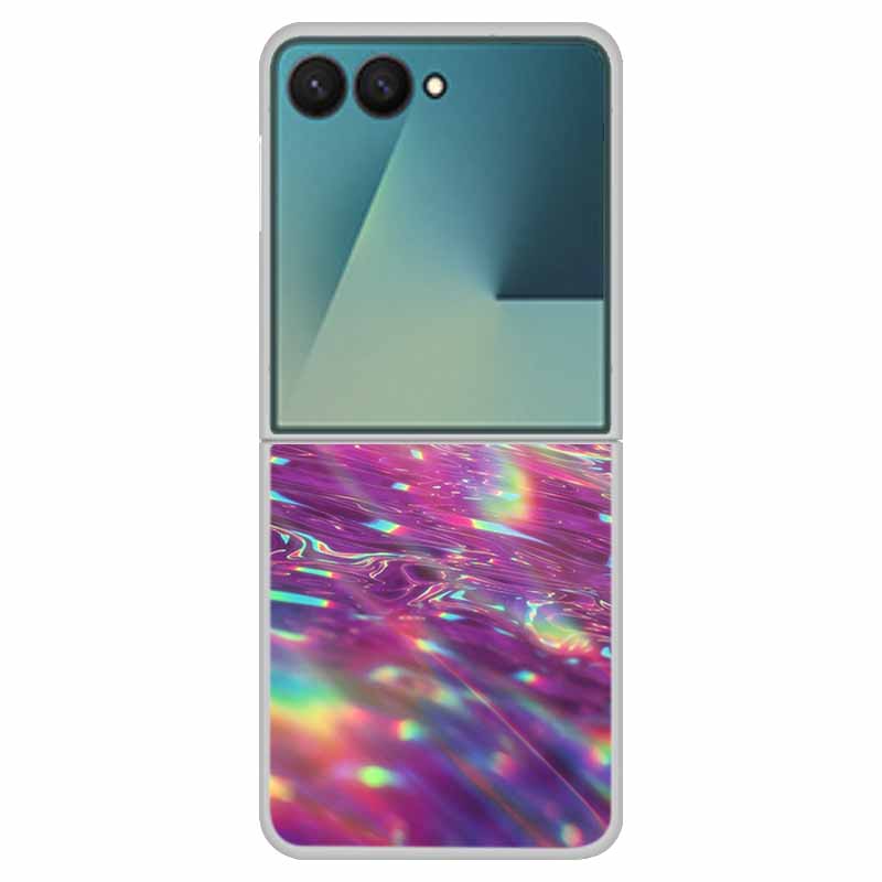 For Samsung Z Flip7 Case Hard PC Cases For Samsung Galaxy Z Flip 7 Marble Phone Cover Foldable Tansparent Clear Colorful Coque Z Flip7