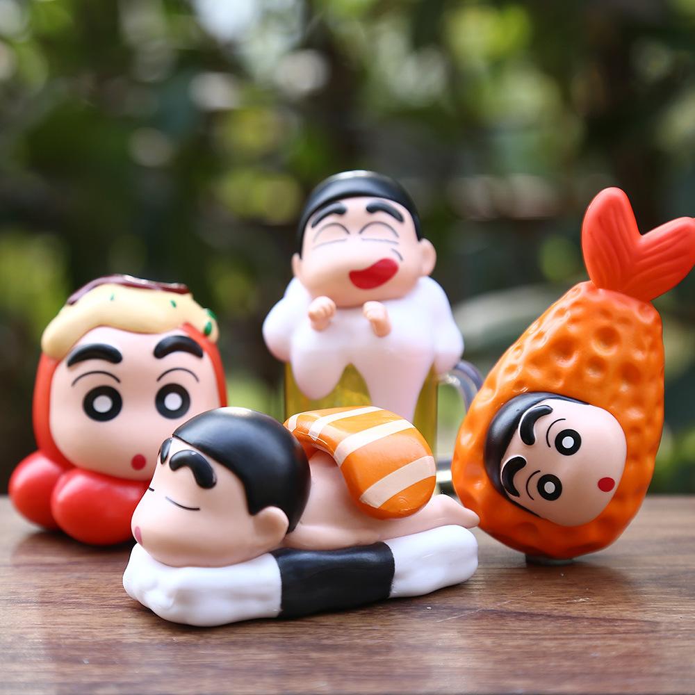 Chan Crayon Shin Food Themed Figurine Toy Desktop Decoration Anime Peripherals