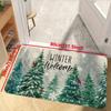 1 Stück Anti-Ermüdungs-Küchenteppiche Wald Weihnachtsbaum Wasserdicht Rutschfest Dick Gepolsterte Küchenmatte Schwerlast Komfort Stehmatte für Küche