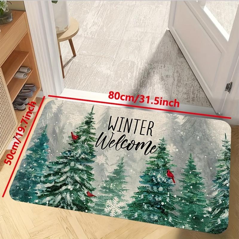 1 Stück Anti-Ermüdungs-Küchenteppiche Wald Weihnachtsbaum Wasserdicht Rutschfest Dick Gepolsterte Küchenmatte Schwerlast Komfort Stehmatte für Küche