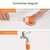2pcs/5pcs Orange Universal Faucet Adapter Connector - Plastic Hose Adapter for Kitchen Faucet and Garden Water Pipe