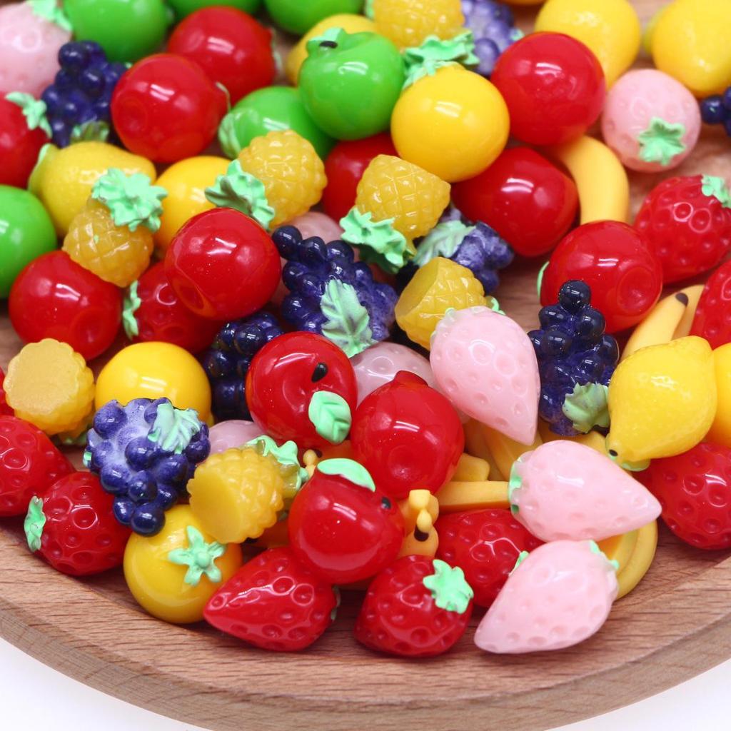 10-Piece Set: Mini 3D Fruit Dollhouse Dining Table Play Food Props