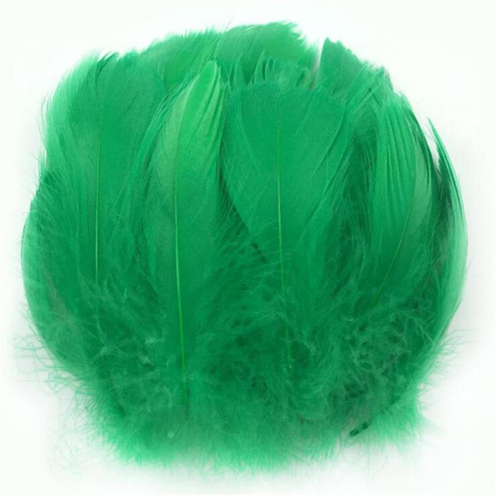 100 Stück 8-12 cm Mittelschwebende Gänsefeder Naturfarbige Feder für Hochzeitsfeier Kleidungsdekoration DIY Bastelfedern
