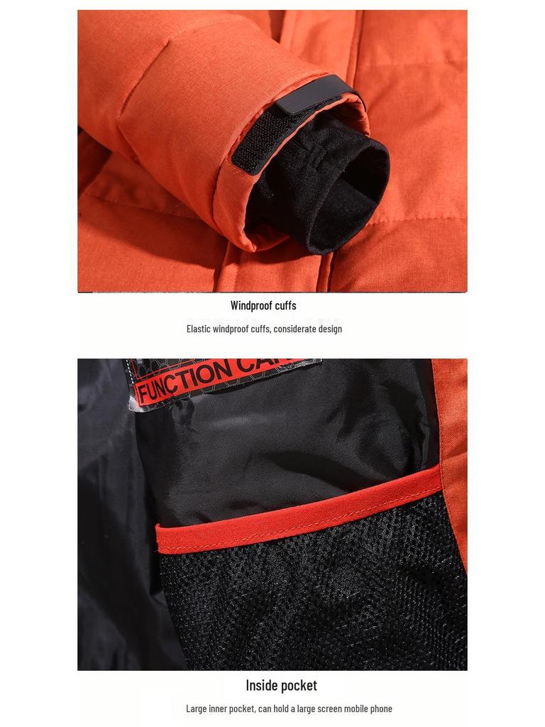 Herren Kurzmantel mit Kapuze für den Winter - Dick, Lässig, Outdoor, Kälteschutz