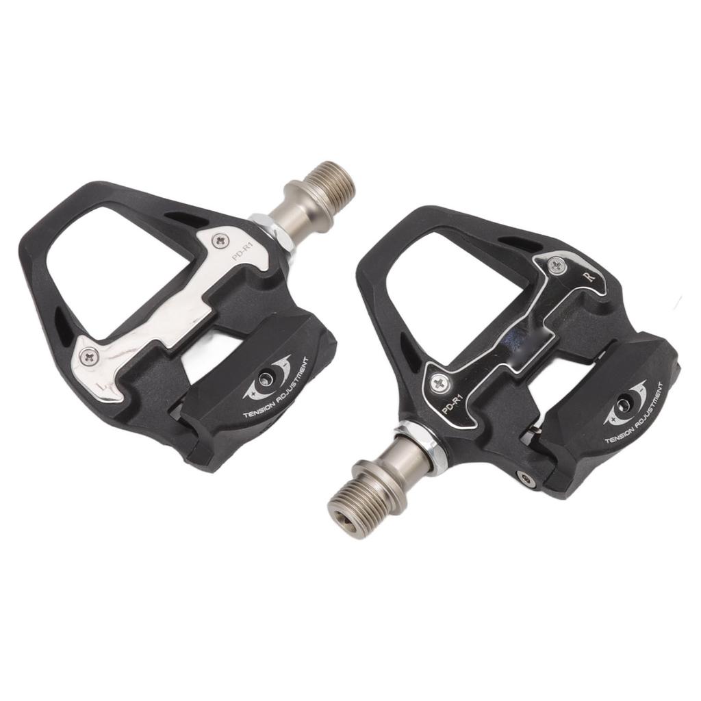 1 Pair Bicycle Self Locking Pedals Mountain Bike Lock Pedal Nylon Cycling Pedal with Cleat Accessory Compatible for SPD