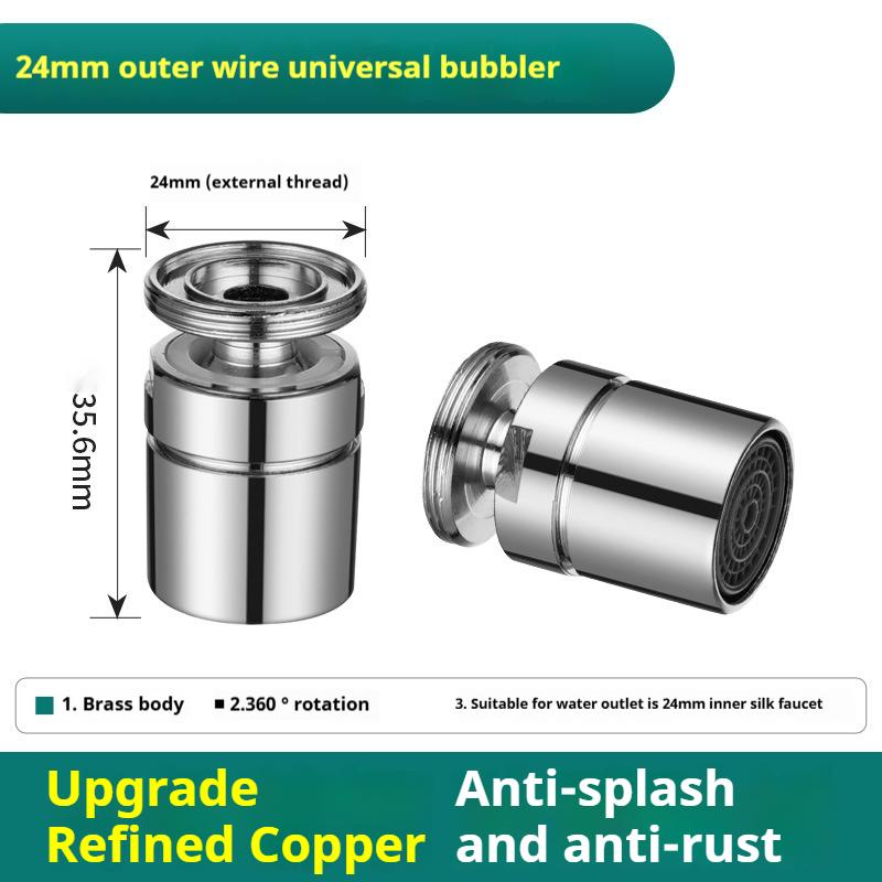 

Home Tap Faucet Aerators Sprayer Sink Aerators 360-Degree Swivel Tap Nozzle Splash-Proof Bubbler Kitchen Saving Water Nozzles