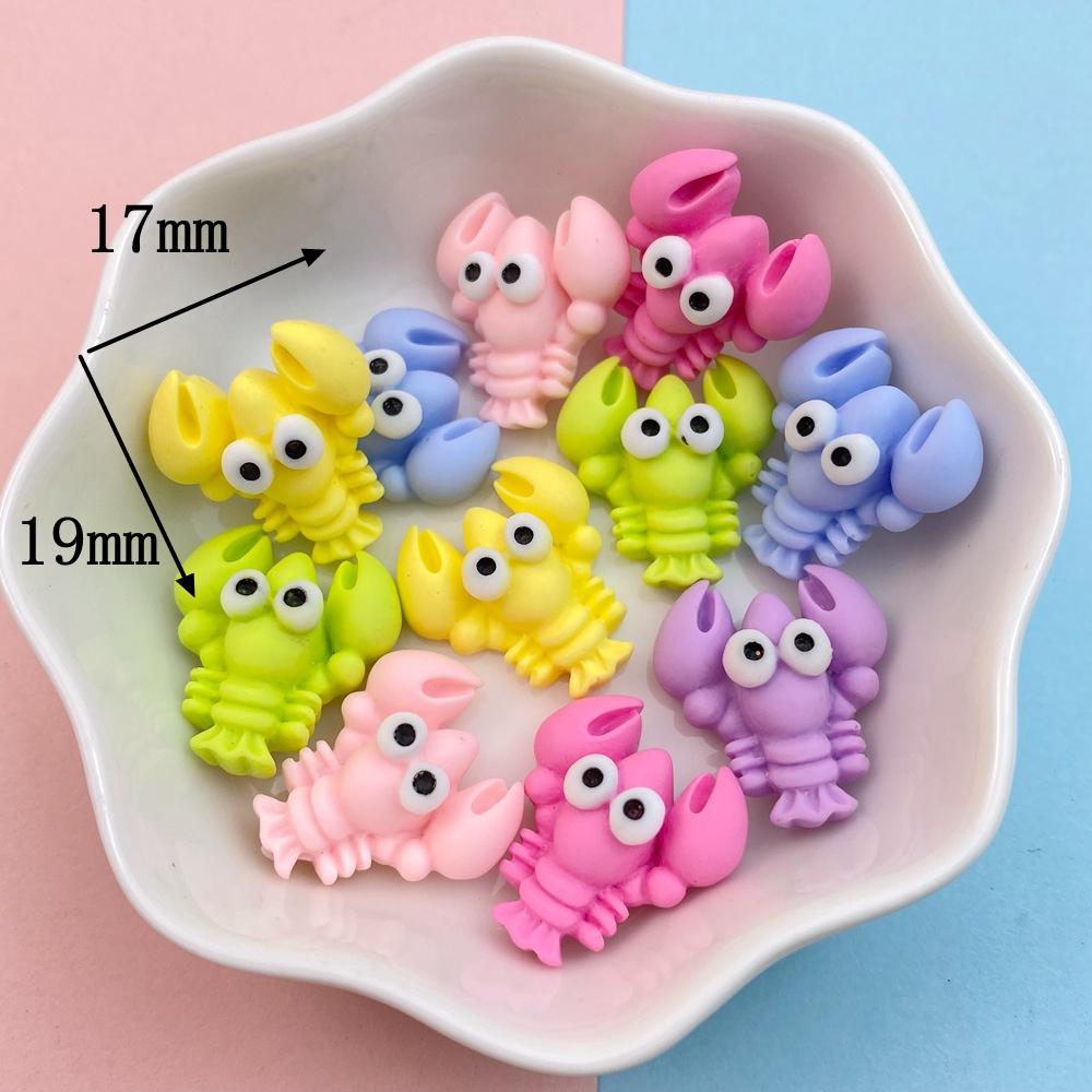 20Pcs New Cute Resin Crab, Lobster, Fish Ocean Series Flat Back Parts Embellishments For Hair Bows Accessories