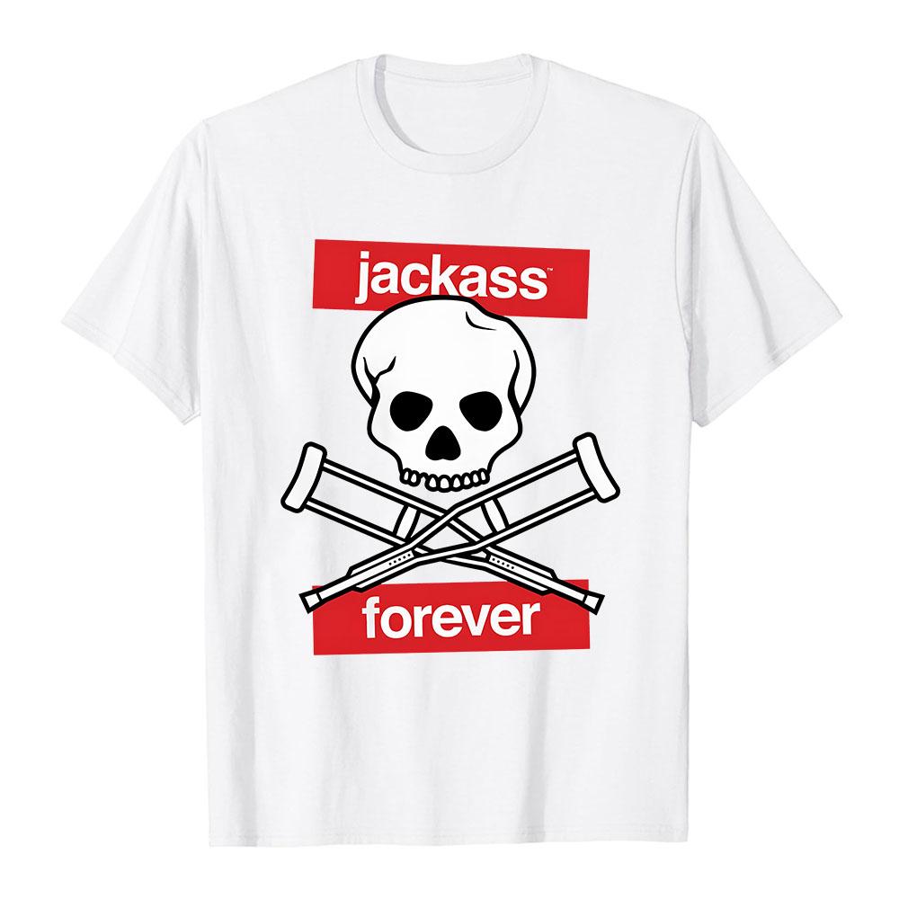 

Forever Jackass Best and Last T-shirt Summer Cotton Soft Male Tshirts Unisex Streetwear Graphic Print Clothing XS белый