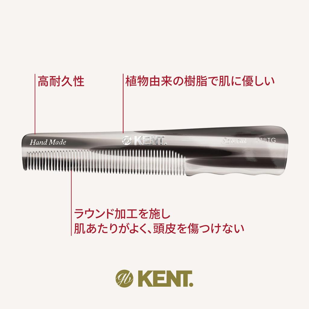 Handmade Pocket Hair Comb Gray Natural Origin British Royal Warrant R18TG G.B.KENT