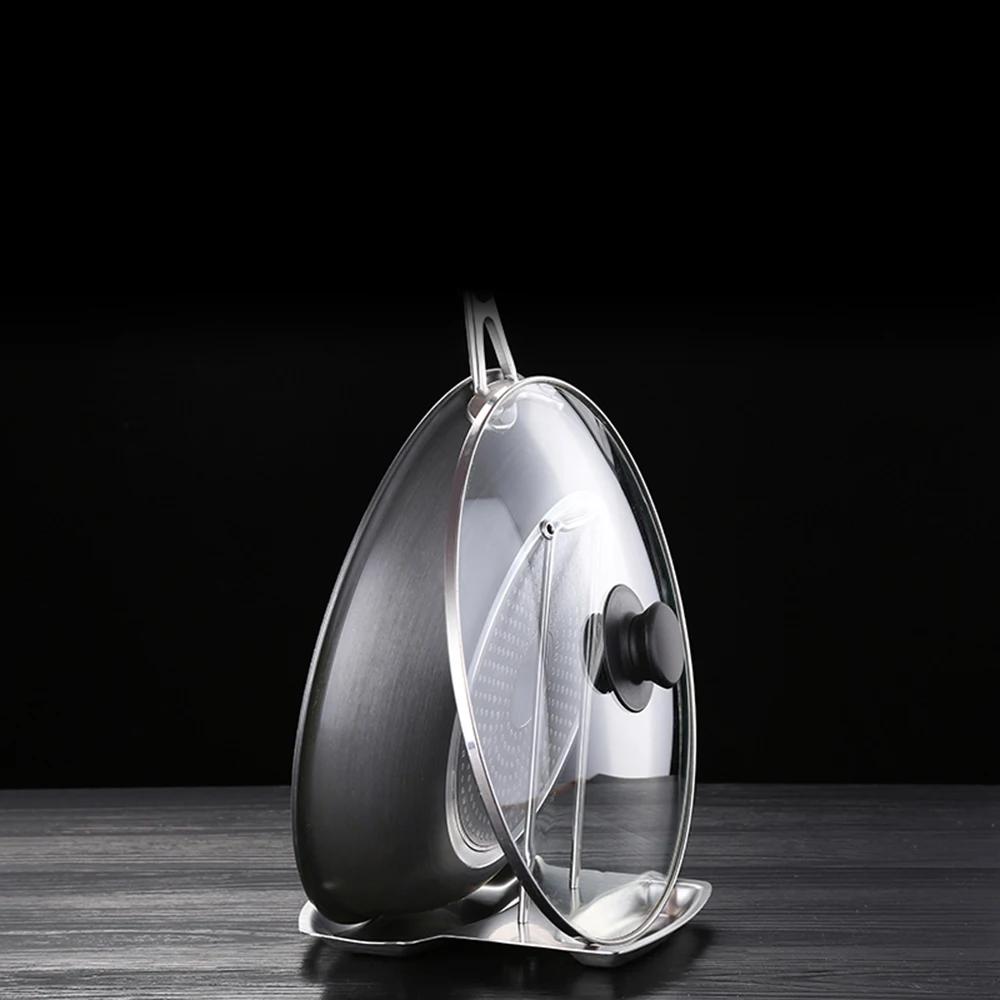 Accessori per la cucina con coperchio per pentola in acciaio inossidabile, ripiano per padella staccabile, porta spatola multifunzionale, supporto per cucchiaio