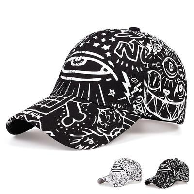 Augen Graffiti Stickerei Baseballkappe Mode Outdoor Hip-Hop Papa Hut Lässige Wilde Hüte Sportkappen Sonnenhüte