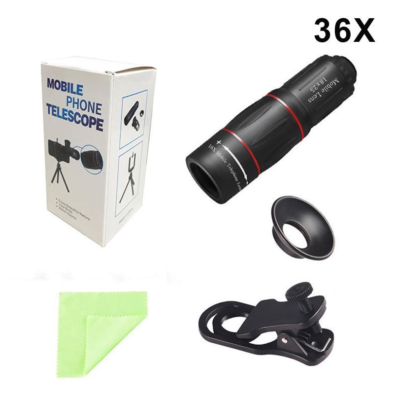 

18/28/36X Telephoto Mobile Phone Lens Hd High-Power Monocular Telescope External Connected To Mobile Phone Photography Parts