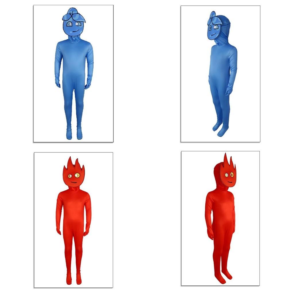 And Watergirl Fireboy Cosplays Costumes Full Body Game Performance Jumpsuit