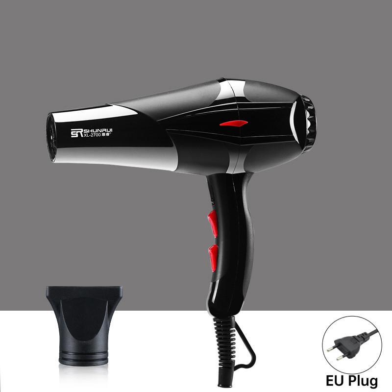 

Высокомощный черный фен для волос с концентрированным потоком воздуха для парикмахерской Black EU