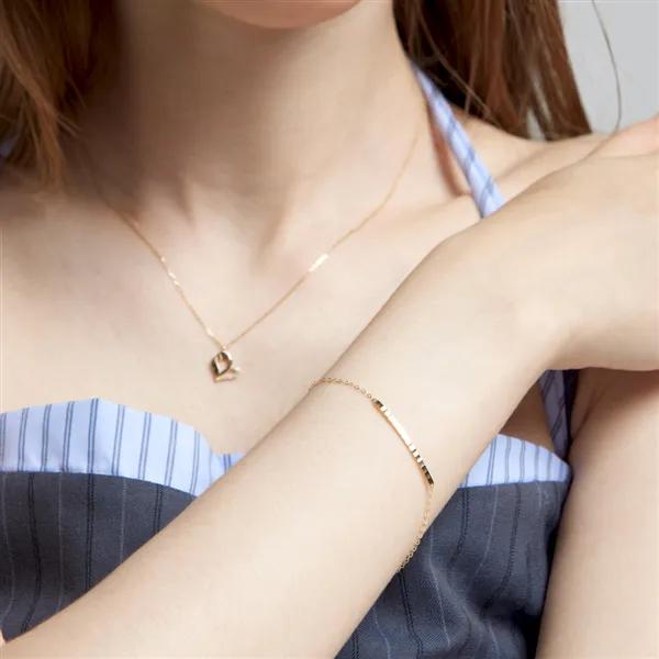 14K Light-Cut Bar Bracelet