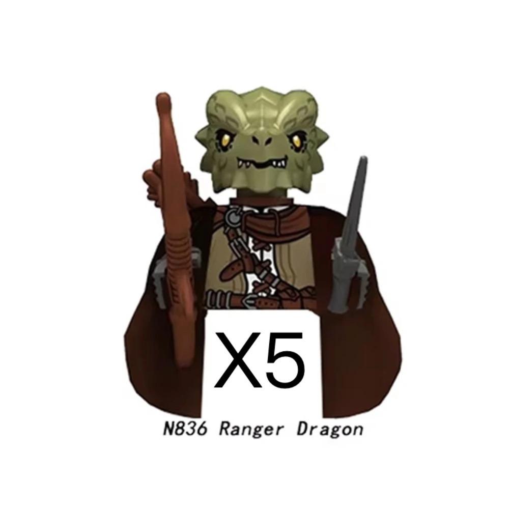 Mittelalterliche Burgsoldaten Actionfiguren Baustein Drache Anime Ritter Zubehör Kriegspferd Miliz Helm Schild Spielzeug Geschenk B15