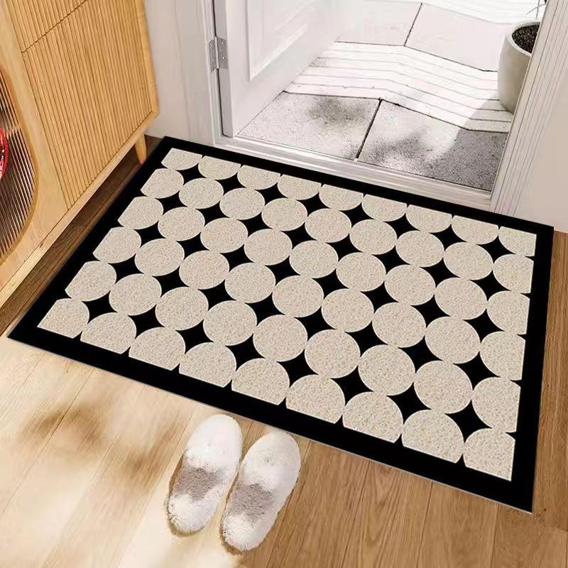 

Легкий Роскошный Входной Дверной Проволочный Кольцевой Дверной Коврик Нескользящий Коврик для Ног у Входа Бытовой Входной Ковер Коврик для Пола Можно Резать Снаружи Двери 40*60cm