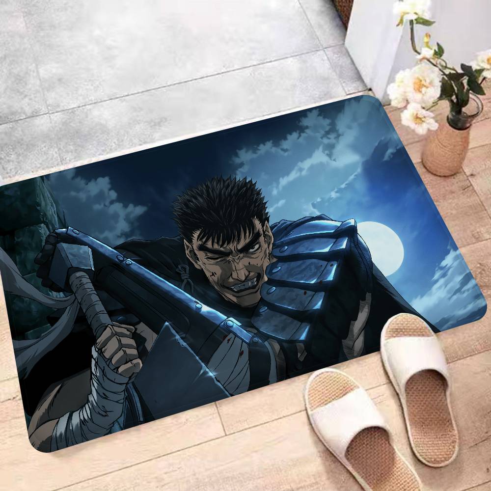 

Японский комикс Берсерк Ковровое покрытие для прихожей Нескользящий коврик для прачечной Декор для прачечной Балкон Детская Гостиная Прикроватные ковры 100x150cm