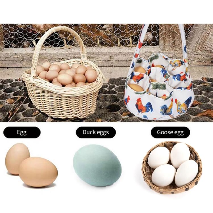 Bärbar äggsamlingsväska med bärhandtag och dämpande kudde för att förvara färska ägg på bondgården eller hemma