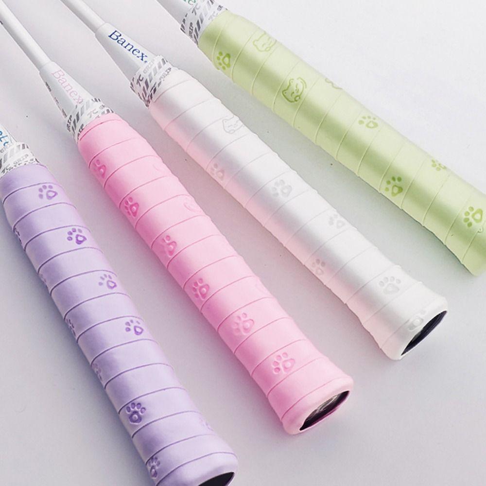 Cat Claw Print Badminton Racket Grips Wrap Sweat-Absorbent Tennis Racket Grip Tape  Outdoor Sports
