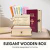 Wooden Bible Verses Box with 150 Prayer Cards Inspirational Scriptures Box Christian Bible Storage Case for Home Gathering Gift
