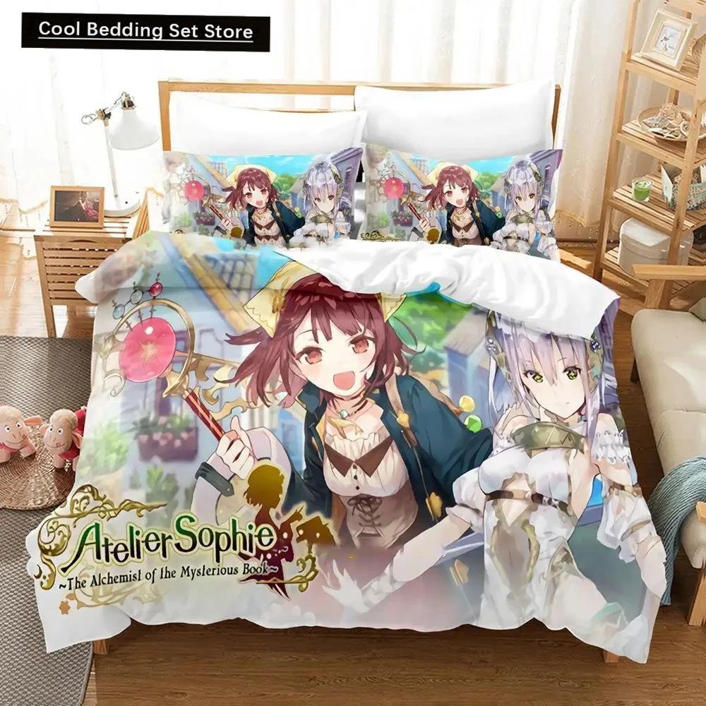 3D Print Anime Atelier Sophie Bedding Set Duvet Cover Bed Set Quilt Cover Pillowcase Comforter King Queen Size Home Textiles