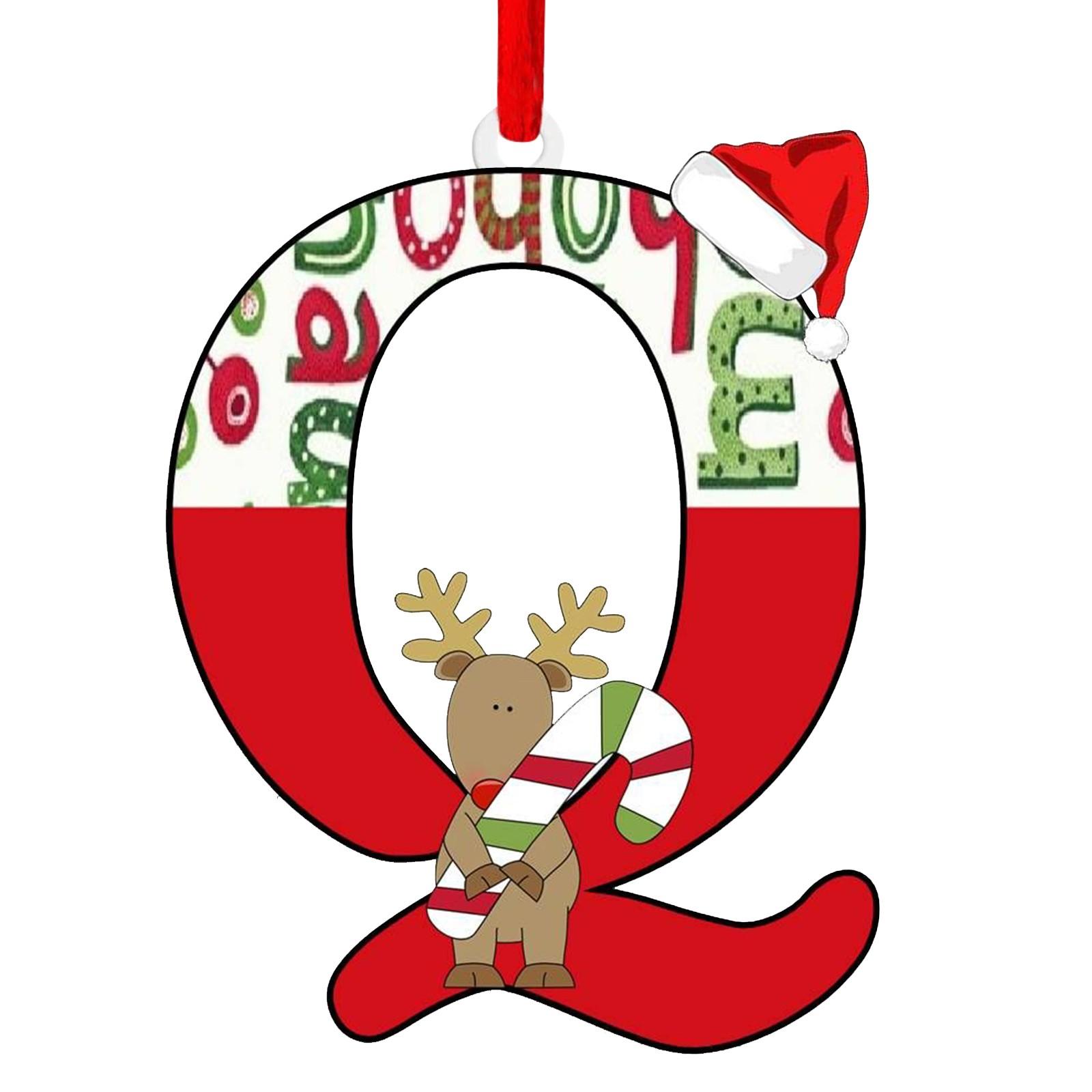 

Рождественская елка из 26 букв, подвесное персонализированное украшение в виде рождественской буквы One Size