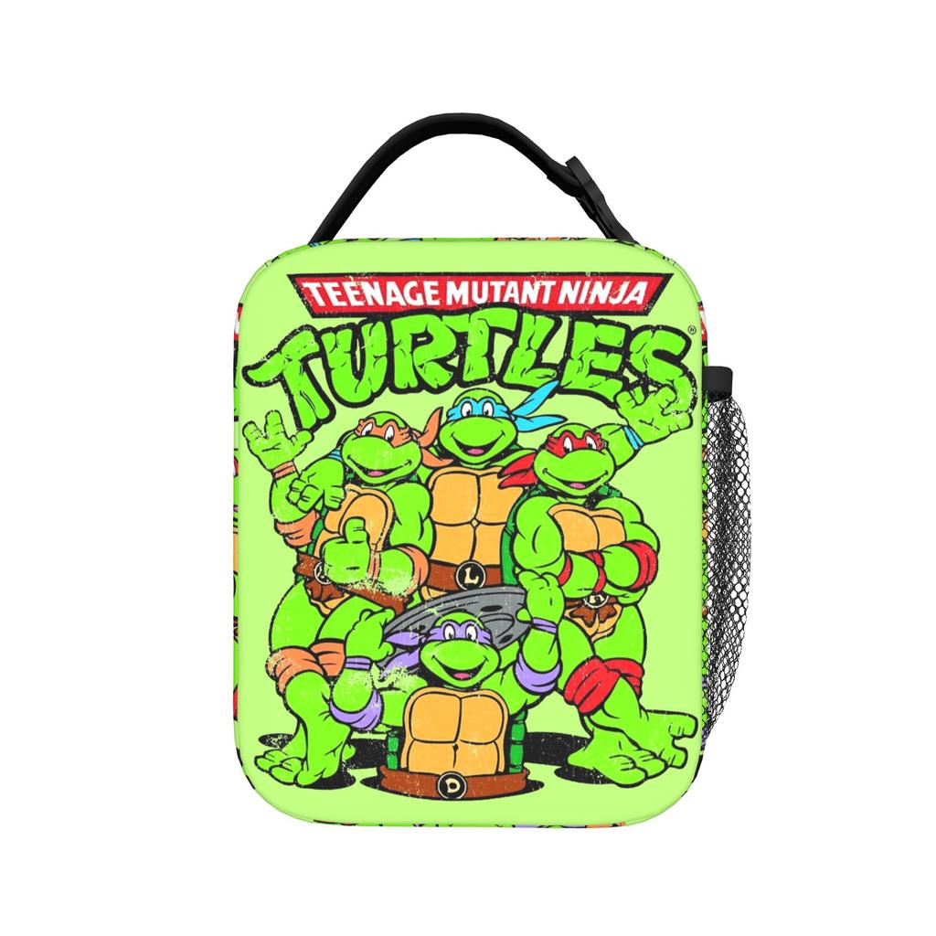Teenage Turtles Rappin Insulated Lunch Bags High Capacity Ninja Turtles Meal Container Cooler Bag Tote Lunch Box Work Men