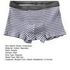 Men Boxer Underwear with U-Convex Design 3D Fit Comfortable Elastic Waistband Horizontal Stripes Shorts