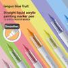 9Colors Straight Liquid Brush Acrylic Paint Pens Set Markers for Rock Painting Wood Canvas Stone DIY Crafts Making Art Supplies