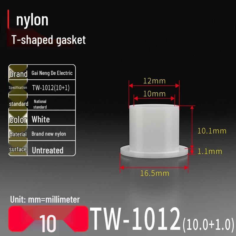 T-förmiger Nylon-Kunststoff-Dichtungsring und Schraubwellenhülse (Für dich: M2-M35)